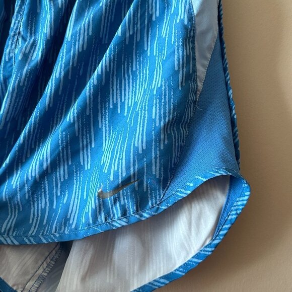 Women's S Nike Blue Running Shorts Liner Drawstring Pocket - Picture 4 of 7